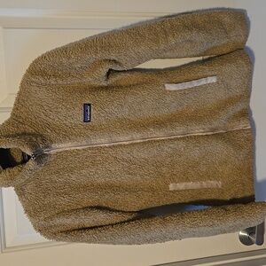 Patagonia Synchilla Tan Fleece Jacket Sherpa. Tan. XS.